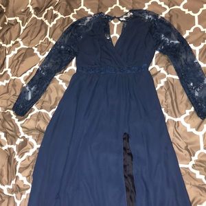 Navy blue formal gown
